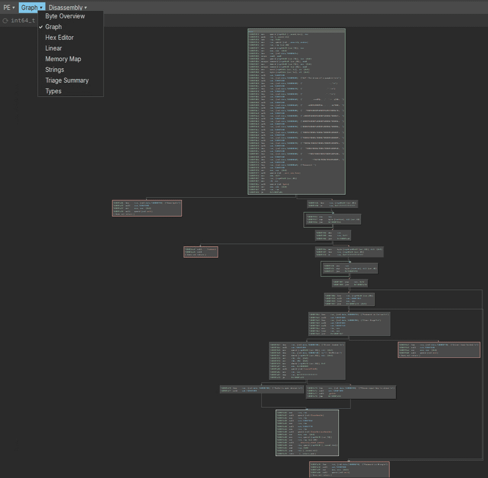 表示モードを Graph モードに変更する