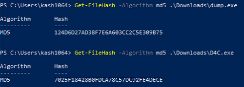 ファイルハッシュの比較